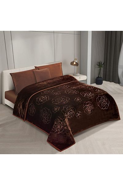 XI DUO 6 kg double winter blanket, plain, engraved, with a super soft texture, size 200 x 240 cm
