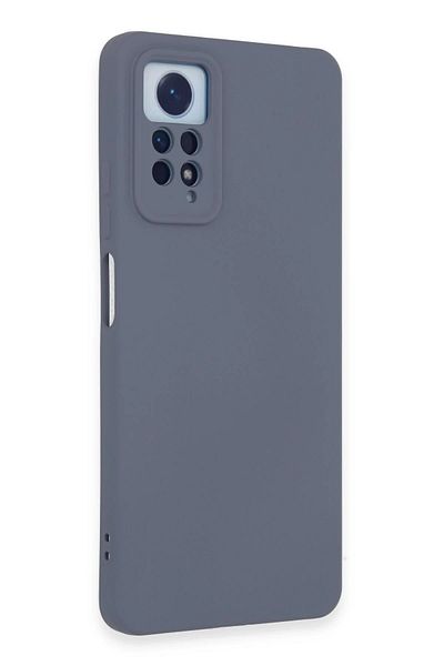 CepteToptan حافظة هاتف Xiaomi Redmi Note 12 Pro 4G مصنوعة من السيليكون المخملي الداخلي - رمادي - MKİ9328-7492