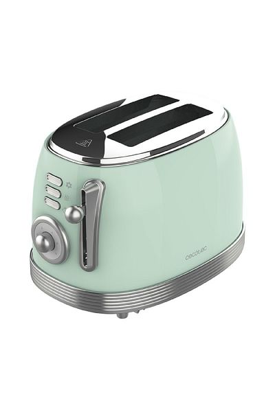 CECOTEC Prăjitor pâine, Cecotec Toast&Taste 800, 2 felii, Verde
