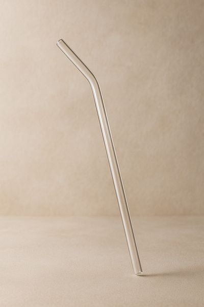 Makri Glass Straws Set of 12 — 20 cm Length, 0.5 cm Diameter
