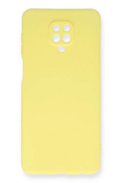 CepteToptan حافظة هاتف Xiaomi Redmi Note 9 Pro مصنوعة من السيليكون المخملي الداخلي - أصفر - MKİ8527-1581
