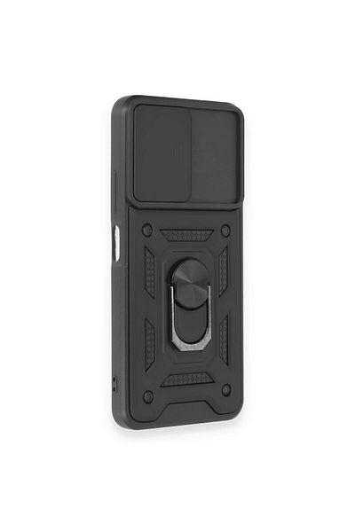 CepteToptan حافظة هاتف Xiaomi Redmi Note 12 4G من السيليكون مع حلقة عدسة Pars - أسود - MKİ7655-4713