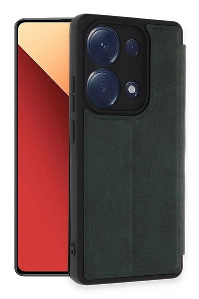 CepteToptan حافظة قابلة للطي لهاتف Xiaomi Redmi Note 13 Pro 4G - أخضر داكن - MKİ2930-9729