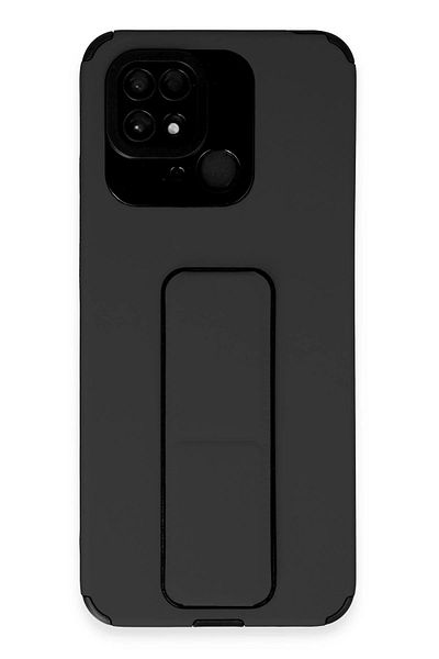 CepteToptan حافظة هاتف Xiaomi Redmi 10C مصنوعة من السيليكون مع حامل كبير - أسود - MKİ1202-2626