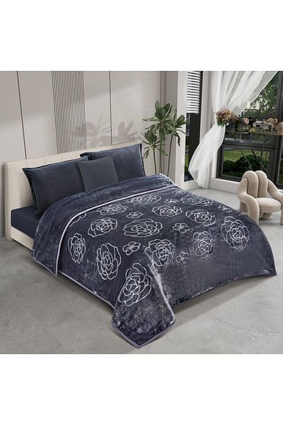XI DUO 6 kg double winter blanket, plain, engraved, with a super soft texture, size 200 x 240 cm