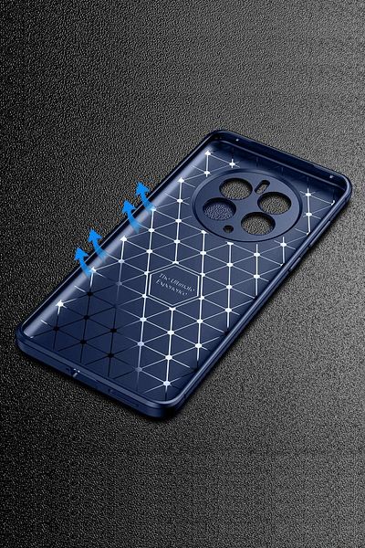CepteToptan حافظة Realme 12 Pro Plus غطاء كربون بتركيز تلقائي - أزرق داكن - MKİ1684-3462