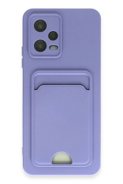 CepteToptan حافظة هاتف Xiaomi Redmi Note 12 4G من السيليكون مع بطاقة عمل كلفن - أرجواني - MKİ7532-9241
