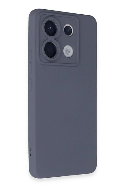 CepteToptan حافظة هاتف Xiaomi Redmi Note 13 Pro 5G مصنوعة من السيليكون المخملي الداخلي - رمادي - MKİ4405-9741