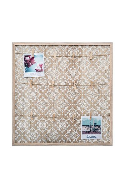Atmosphera Atmosphera MDF Photo Frame with Clips, 48 ​​x 48 x 2 cm, Natural/Black
