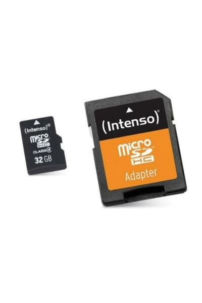 Glossy Card microSD cu adaptor, INTENSO, 32 GB, Class 10