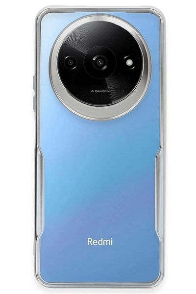 CepteToptan غطاء حماية سيليكون لهاتف Xiaomi Redmi A3 4G - فضي - MKİ9071-8848