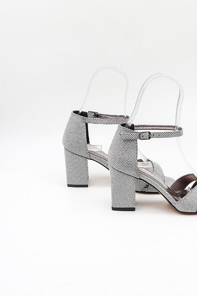 Park Moda Women's Silver Glass Evening Dress Shoes Pm08 Silver