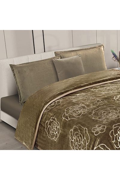 XI DUO 6 kg double winter blanket, plain, engraved, with a super soft texture, size 200 x 240 cm