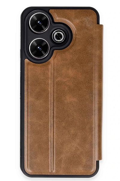 CepteToptan غطاء حماية قابل للطي لهاتف Xiaomi Redmi 13 4G - أسمر - MKİ3830-1009