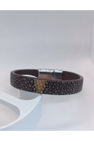 MrsBlack Original Stingray Fish Skin Men's Bracelet
