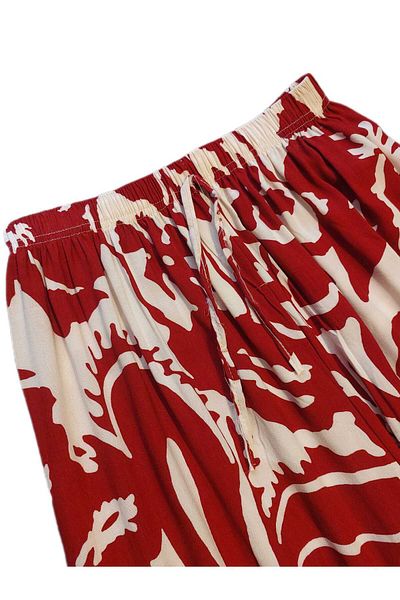 NiLi Women's Ethnic Patterned Loose Cut Summer Pants