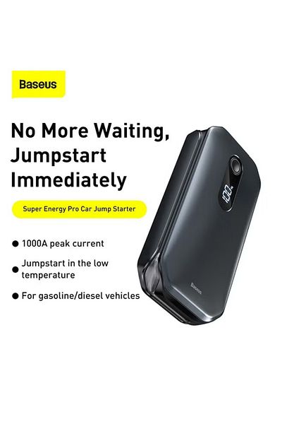 Baseus Super Energy Pro Car Jump Starter 6.0L Gasoline and 3.5L Diesel 12V Portable Power Pack Autom