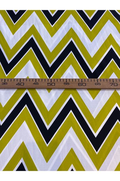 Yiğit Kumaş Zigzag Patterned Draped Cotton Fabric