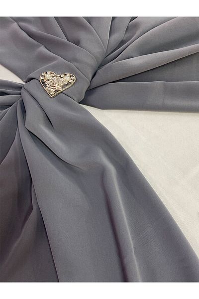 Yiğit Kumaş Dubai Silk Fabric Gray Color