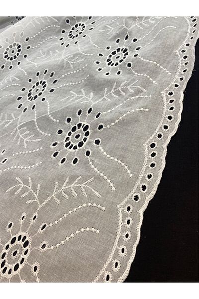 Yiğit Kumaş Fisto Fabric Cotton White Pattern 1