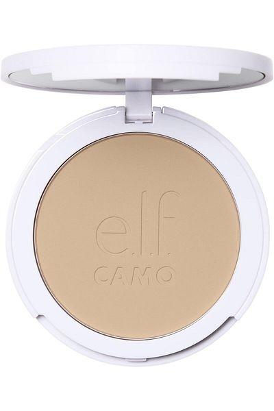 ELF Camo Powder Foundation, Lightweight, Long-Lasting Medium-to-Full Coverage - Light