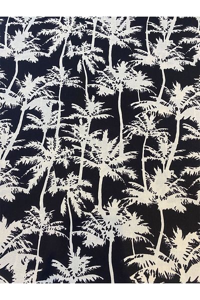 Yiğit Kumaş Linen Fabric Draped Palm Patterned