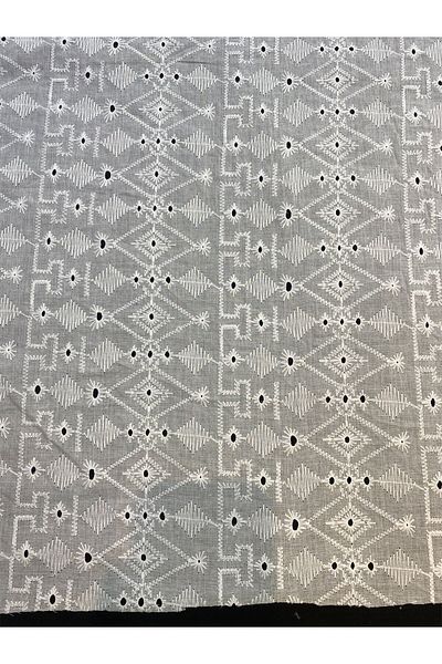 Yiğit Kumaş Fisto Fabric Cotton White Pattern 4