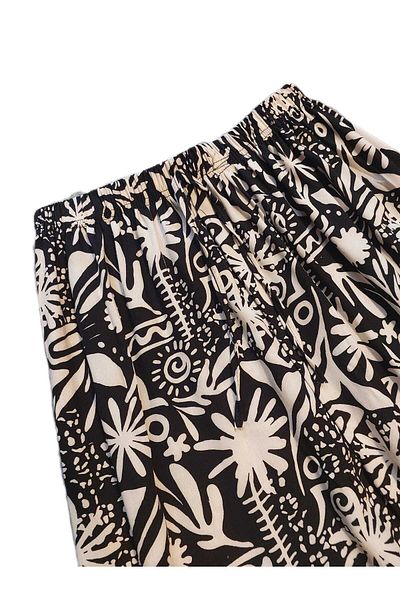 NiLi Women's Ethnic Patterned Loose Cut Summer Pants