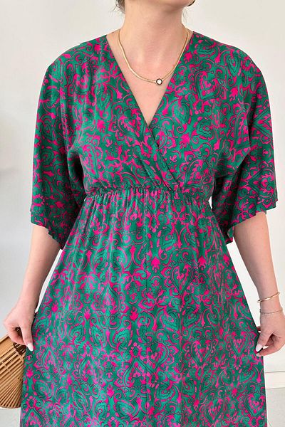 MaziButik Shawl Bat Dress Pink