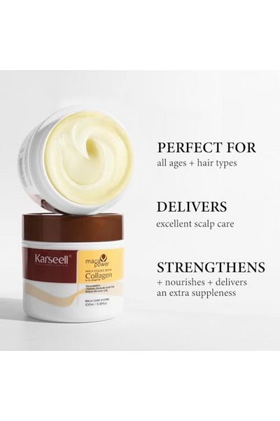 Karseell Karsell Collagen Hair Mask 500ml Moroccan Argan Oil for Dry and Damaged Hair Care