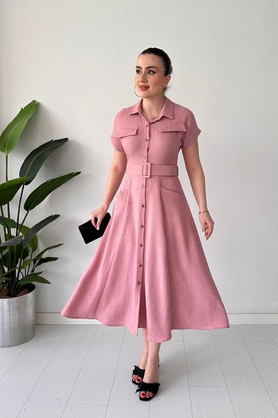 MaziButik Πουκάμισο με τσέπες σε σκόνη