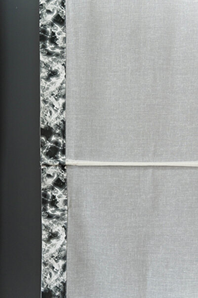 DİLETTO Patterned Modern Folded Tulle Curtain (Compatible with Cornice / Mounting Materials Included)