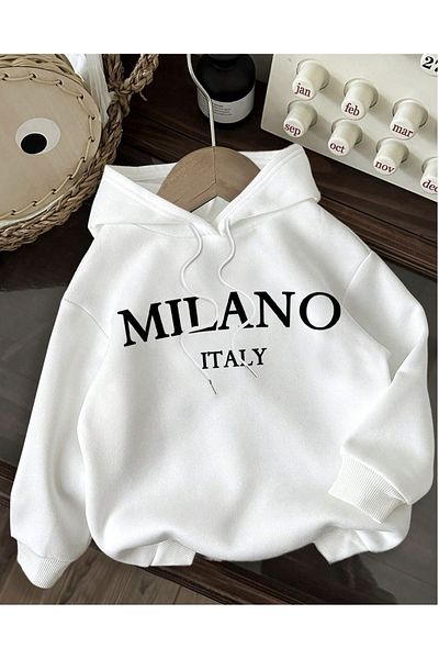 COHERENT Unisex Men/Women Milan Colorful Custom Printed Cotton Oversize Hooded Sweatshirt