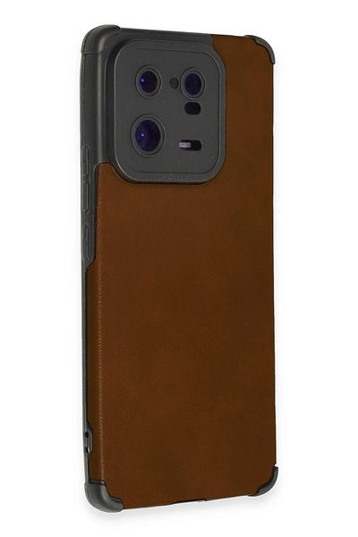 CepteToptan حافظة هاتف Xiaomi Mi 13 Pro بحلقة من السيليكون - بني - MKİ4355-7085