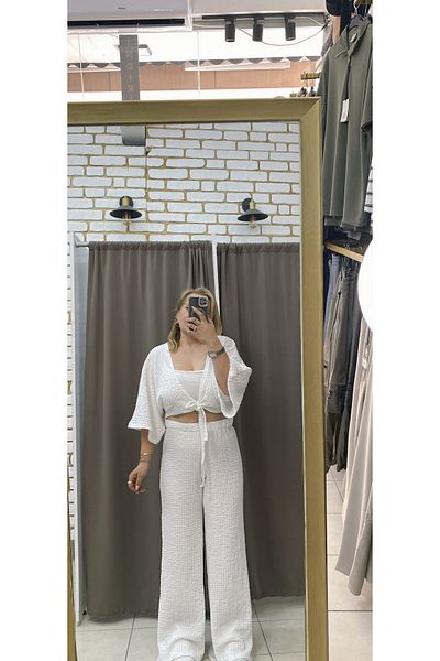 TUBA TOPTAŞ Gofre Pocketless Pants