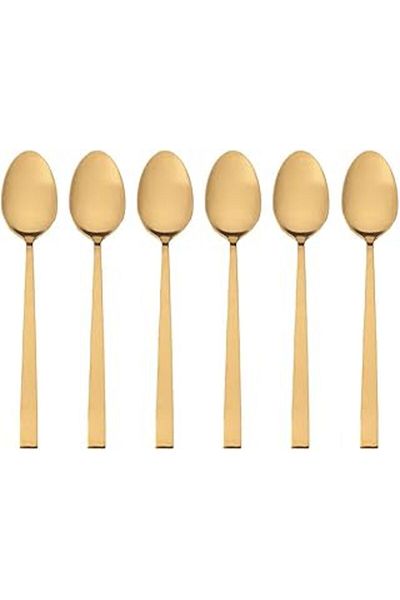 ASİTAN Porland Quantum Matte Gold Coffee Spoon 14 cm 6 Pieces