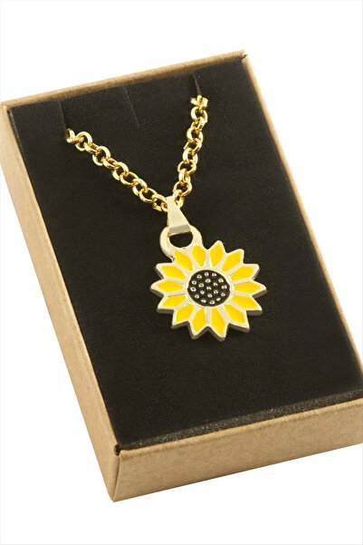 Eco Lounge Sunflower Enamel Boxed Necklace