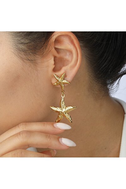 GÜNEBAKAN AKSESUAR Yıldızlı küpe