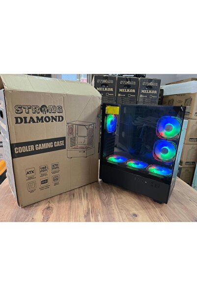 Strong Diamong 600w aRGB psu dahil Siyah Bilgisayar Kasası Gaming