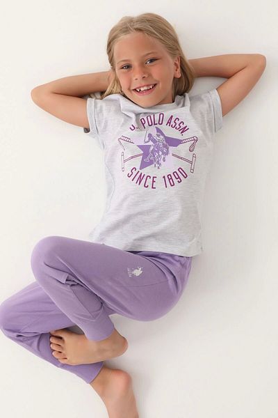U.S. Polo Assn. Girl's Double Set - Snow Melanj
