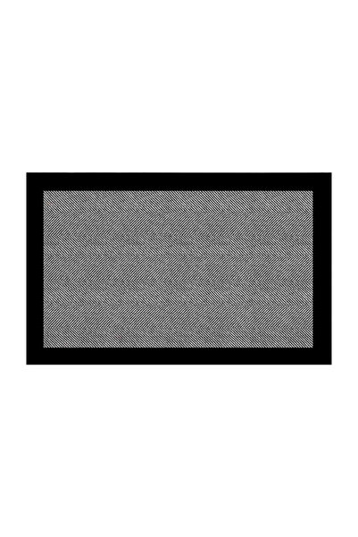 Exporgin Black Herringbone Frame 3D Digital Printing Anti-Slip Backing Carpet