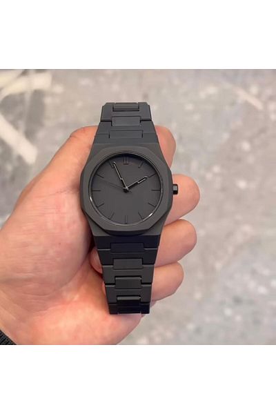 catera Men's Black Carbon Watch