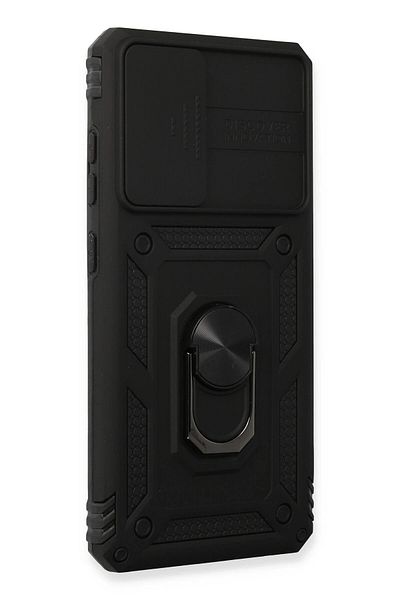 CepteToptan حافظة سامسونج جالاكسي A73 5G من السيليكون مع حلقة عدسة بارس - أسود - MKİ7686-9886