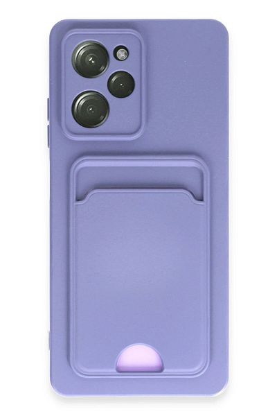 CepteToptan حافظة هاتف Xiaomi Poco X5 Pro 5G من السيليكون مع بطاقة عمل كلفن - أرجواني - MKİ8329-3570
