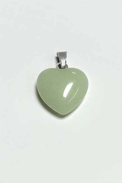 Eco Lounge Jade Heart Natural Stone Pendant Small 1.5 cm