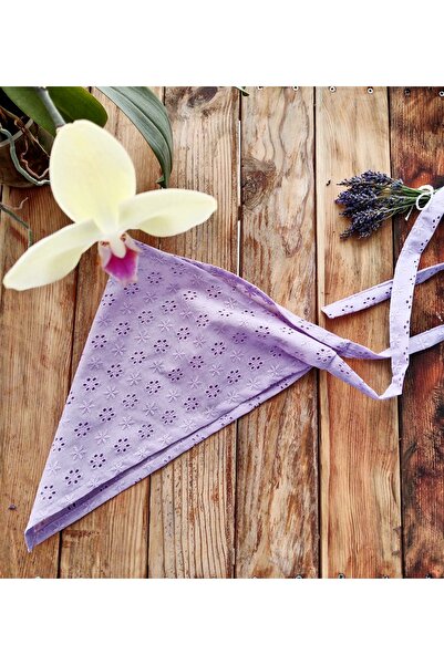 Mufincollection Χειροποίητο υφασμάτινο δαντελένιο μπαντάνα με κορδόνια – Vintage τριγωνικό στυλ