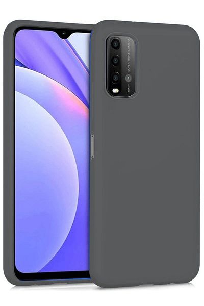 CepteToptan حافظة هاتف Xiaomi Redmi 9T من السيليكون المخملي الداخلي - رمادي - MKİ9687-3883