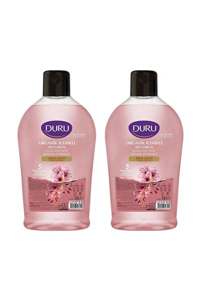 Duru Liquid Soap Organic Content Cherry Blossom 1500 ml X 2 Pcs