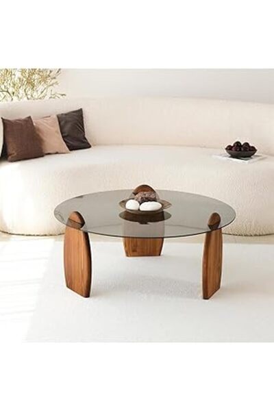 Genel Markalar Neostill Surf Masif Orta Sehpa/Kestane& Füme Cam