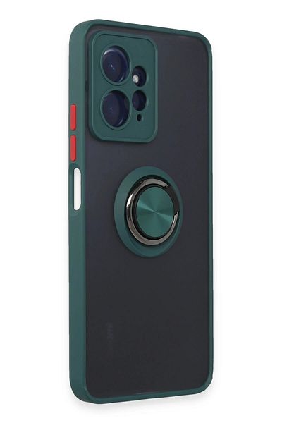 CepteToptan حافظة هاتف Xiaomi Redmi Note 12 4G من السيليكون مع حلقة مونتريال - أخضر - MKİ4215-2424